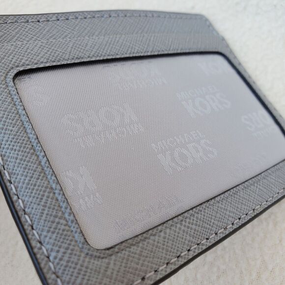 NWOT Michael Kors Gray Saffiano Leather Card Case - Picture 7 of 8